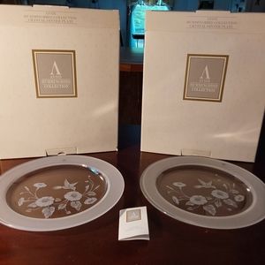 Avon Hummingbird Crystal Collection Plates